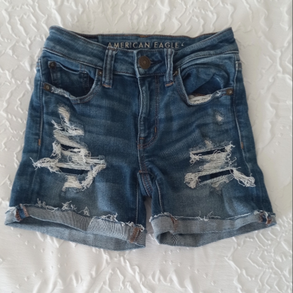 demin mom shorts, American Eagle
